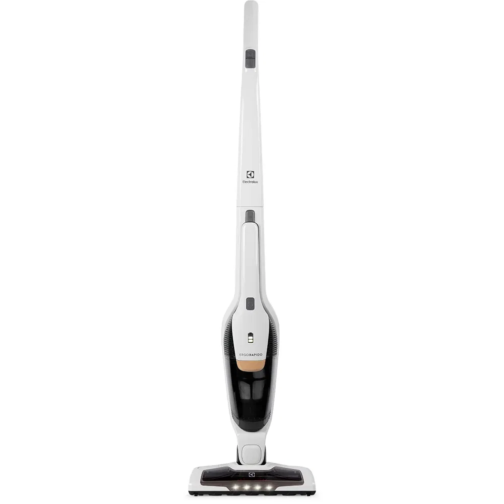 Aspirador de Pó Vertical Sem Fio Electrolux Ergorapido 2 em 1 Luz LED até 35 min Branco (ERG25B)