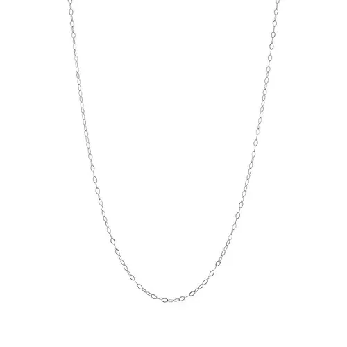 Corrente Cadeado Curta em Ouro Branco 18k, 45cm