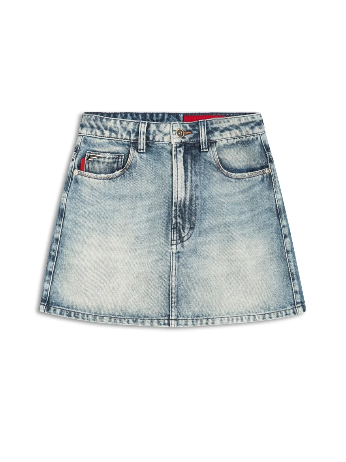 Saia Jeans Vintage Emma 1431 Lav.Medio C/Sky S/Pu — imagem 1