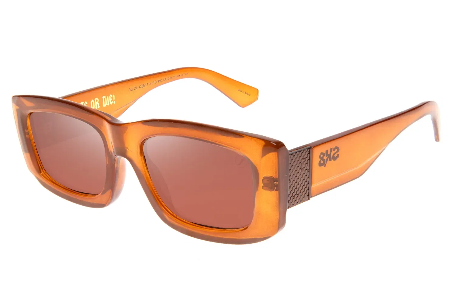 Óculos de Sol Feminino SK8 Quadrado Laranja
