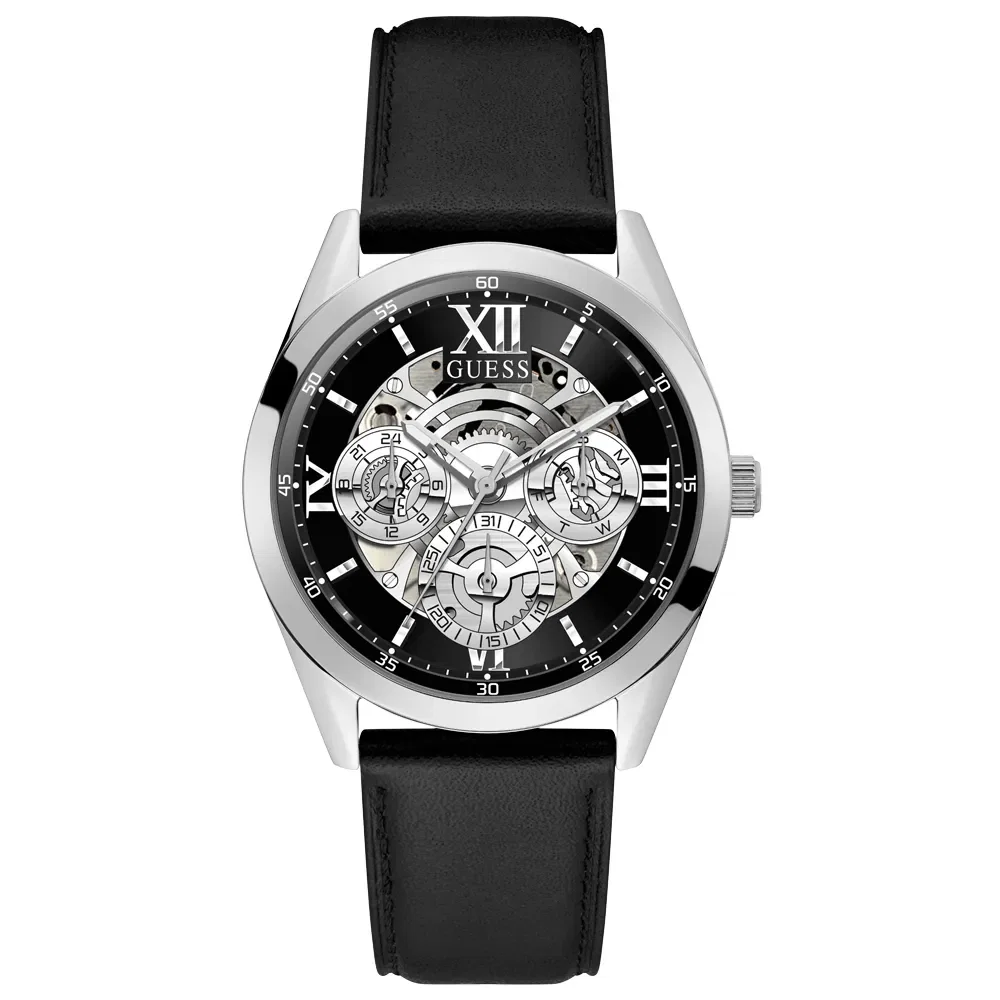 Relógio Guess Masculino Couro Preto — imagem 1