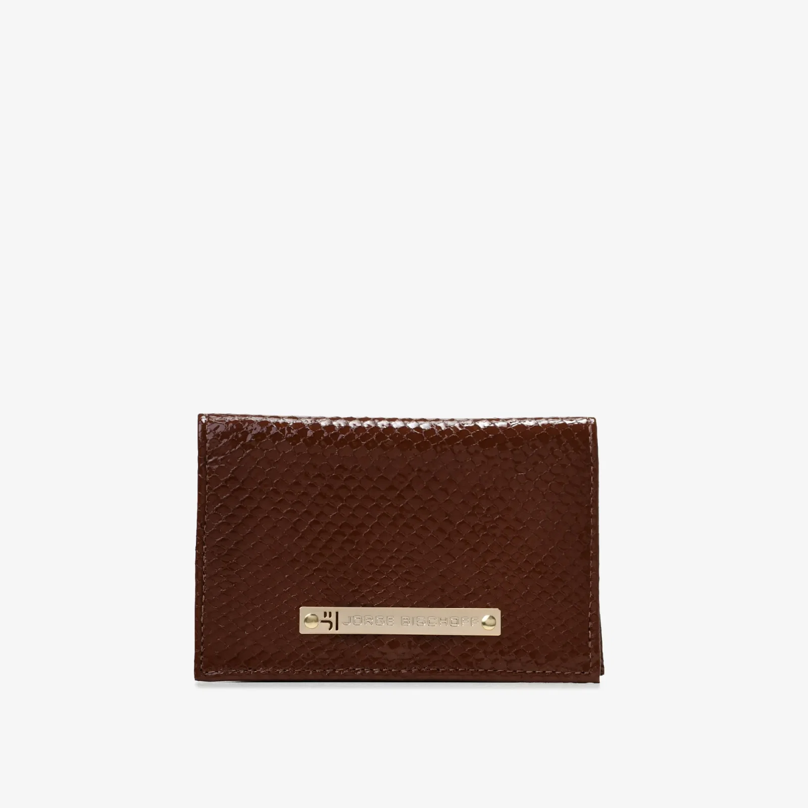 Carteira Envelope Marrom Tabaco Couro Snake