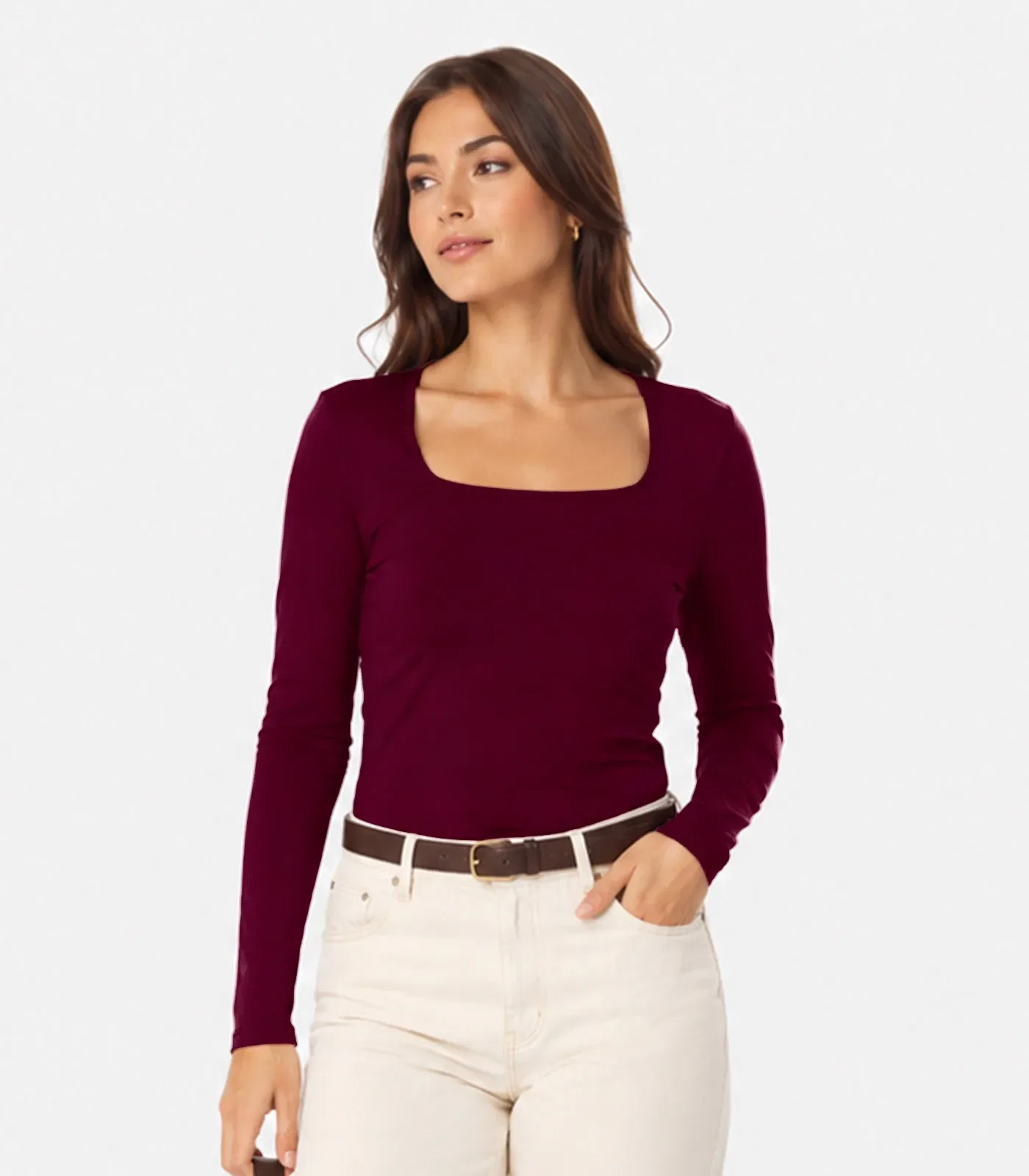 Blusa Manga Longa Feminina Infinita Cor Roxo