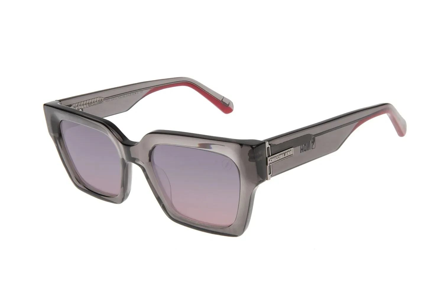 Óculos de Sol Feminino NBA Chicago Bulls Quadrado Preto Polarizado