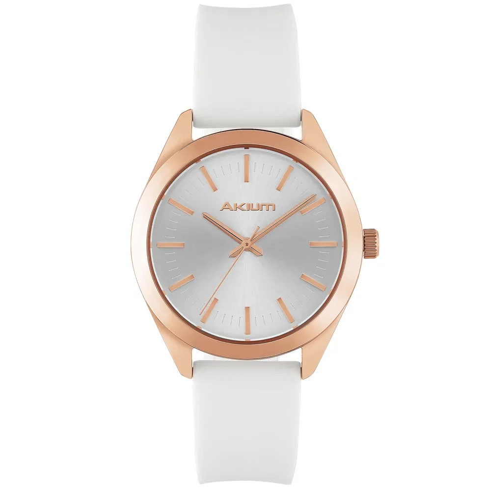 Relógio Akium Fine Sport Feminino Borracha Branco