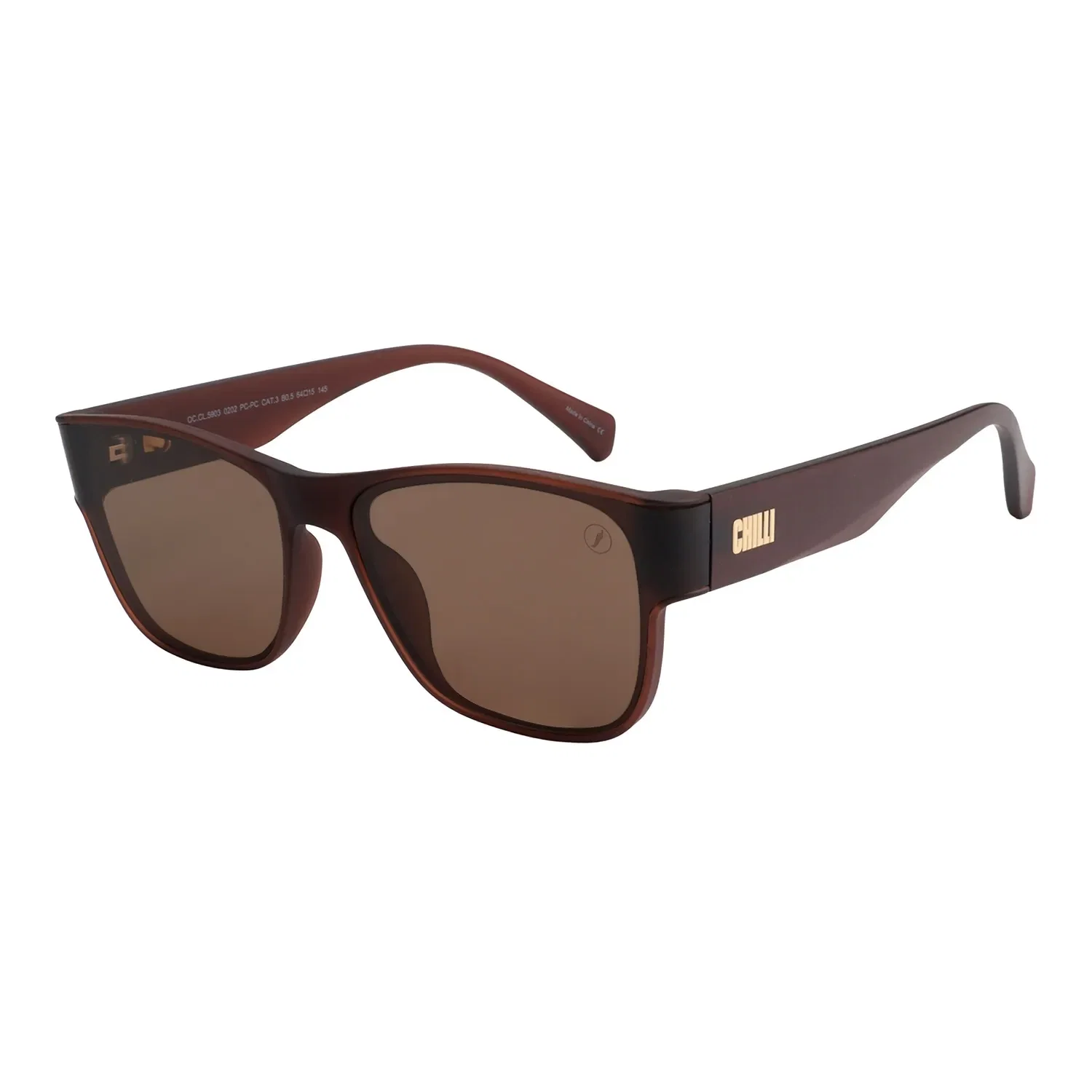 Óculos de Sol Feminino Bended Lenses Quadrado Marrom — imagem 1
