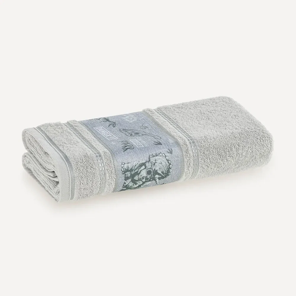 Toalha de Banho Infantil Jurassic Platina