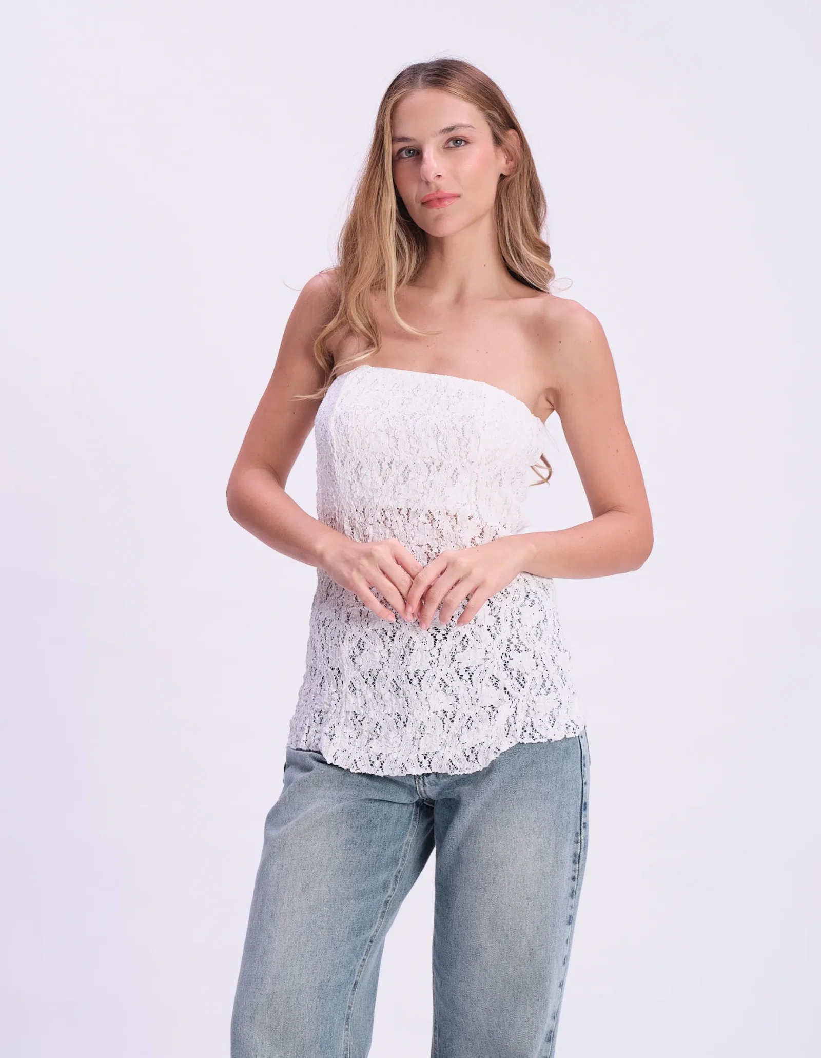 Blusa Tomara Que Caia Renda - Off White