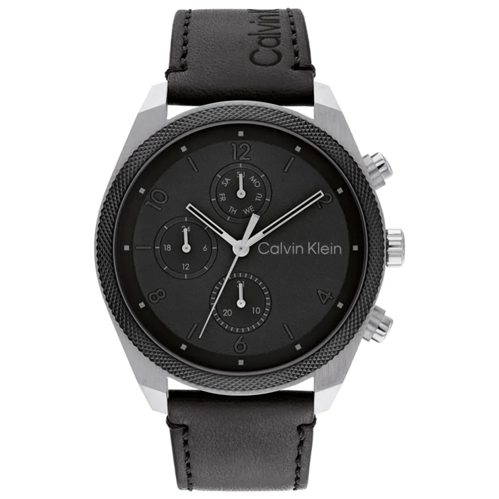 Relógio Calvin Klein Masculino Couro Preto 25200364 — imagem 1