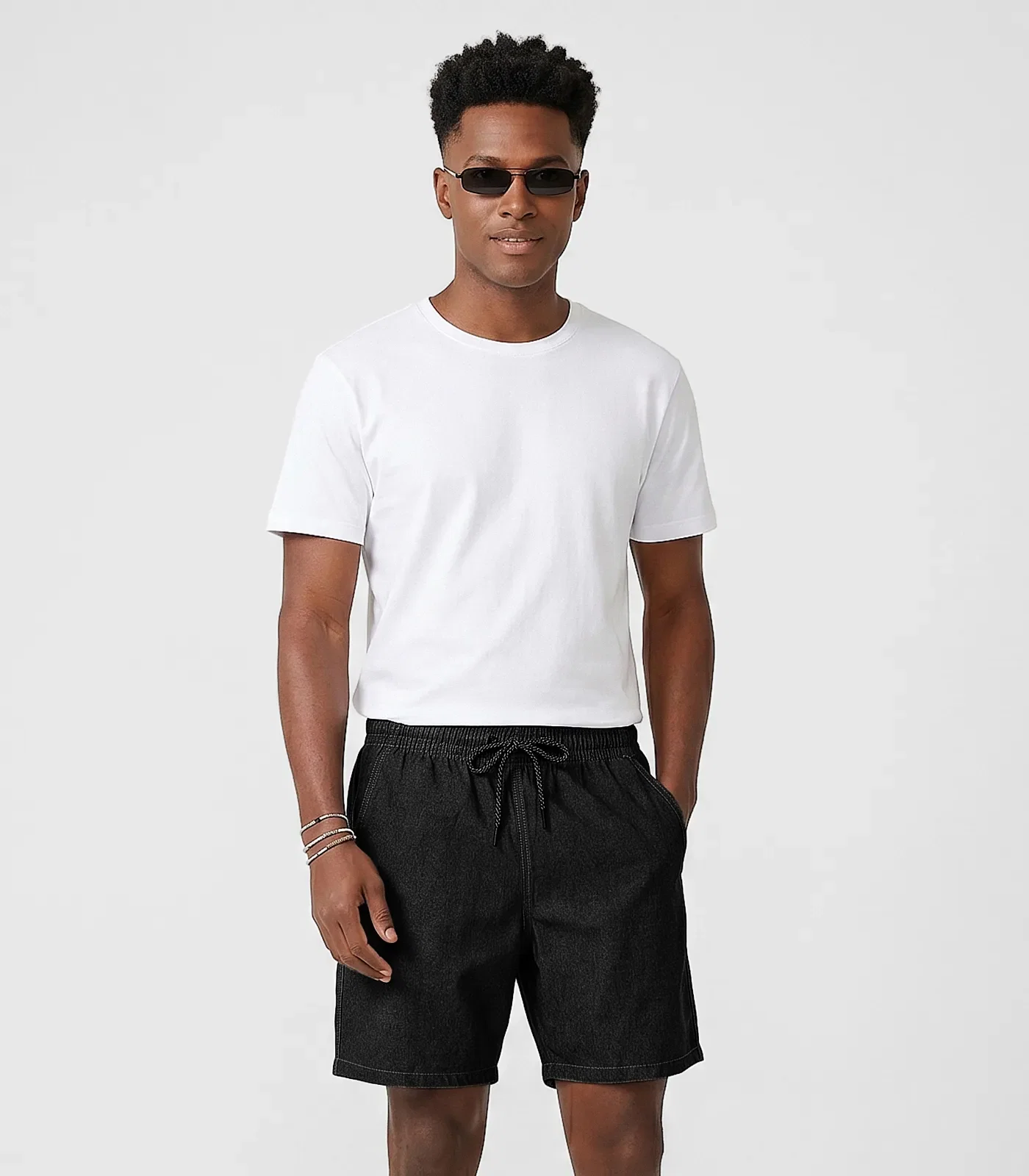 Bemuda Masculina Em Tactel Com Bolsos Filt Surf Cinza