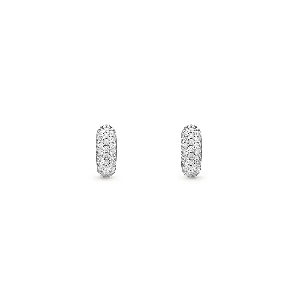 Argola Lumiere em Ouro Branco 18k com Diamantes 0,28ct, 10mm