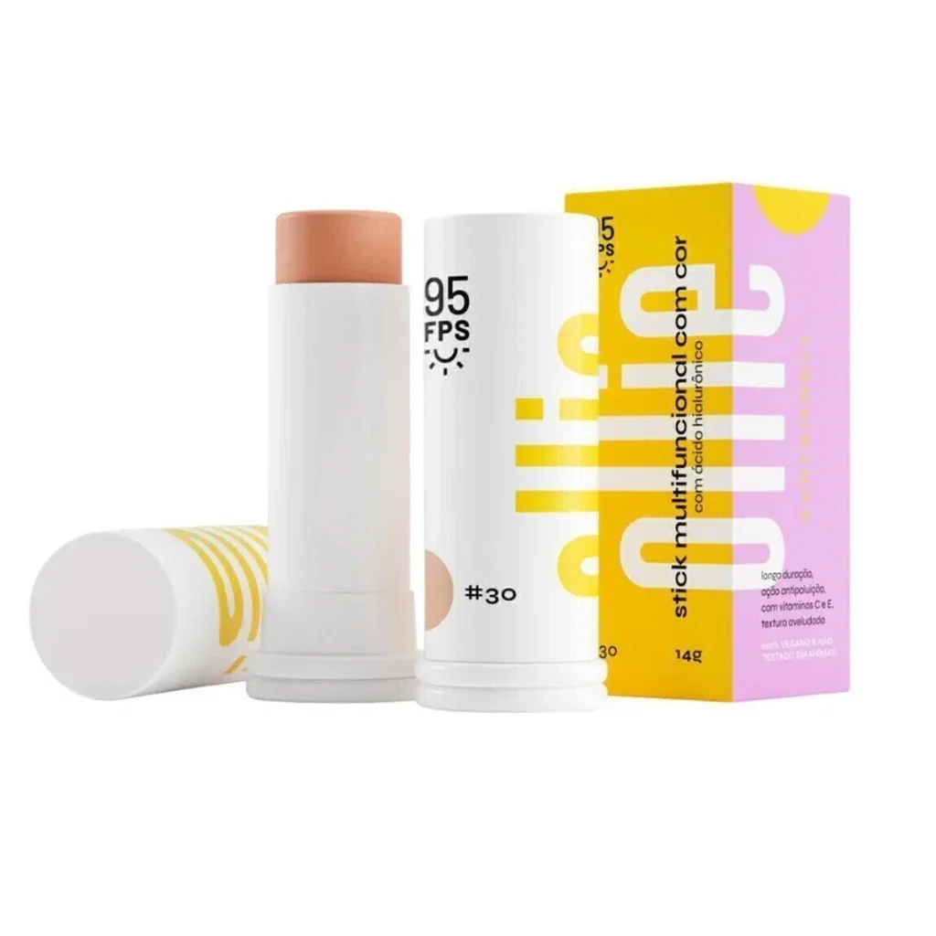 Protetor Solar Facial em Bastão Ollie FPS 95 Cor #30 14g
