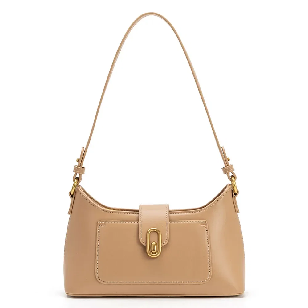 Bolsa Baguete Enfeite Bege