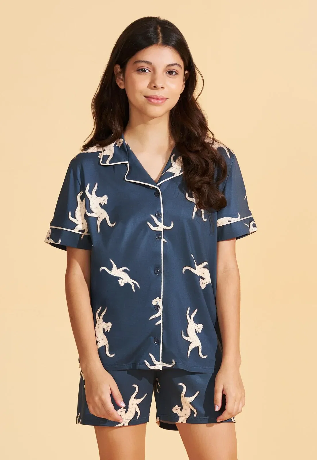 Pijama Recco Infantil Aberto de Viscose Stretch