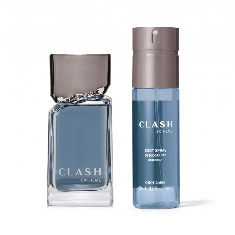 Combo Clash Extreme: Desodorante Colônia 100ml + Body Spray 100ml