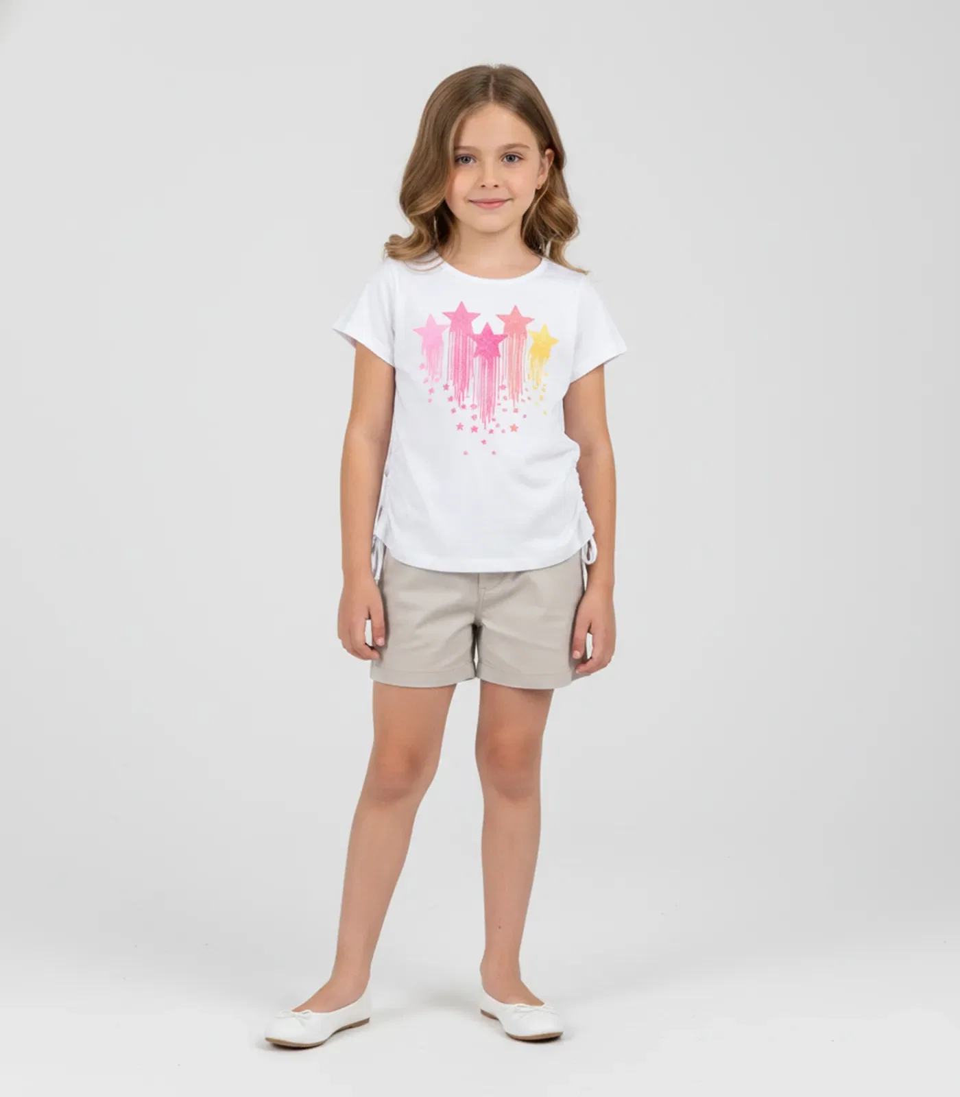 Conjunto Infantil Blusa Com Shorts Rovi Kids Marrom