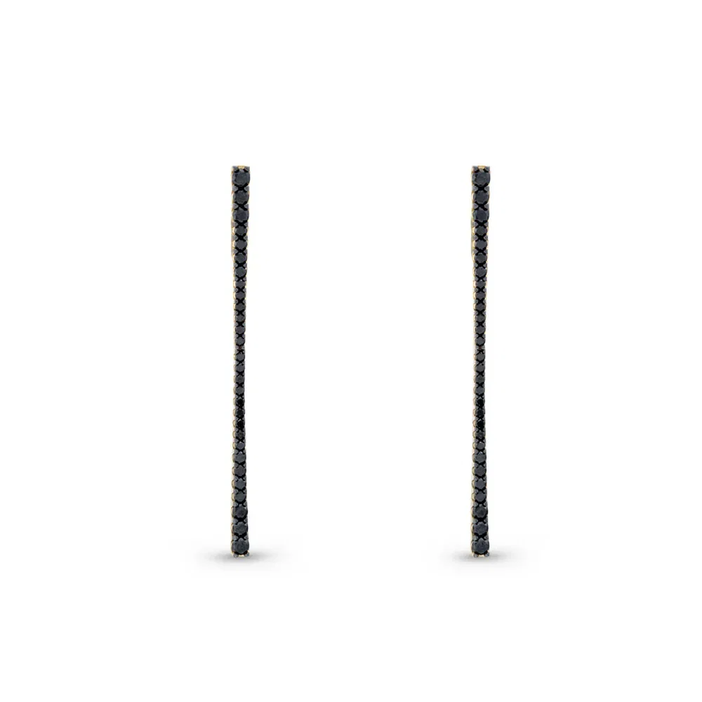 Brinco Arpege em Ouro Amarelo 18k com Diamantes Negros — imagem 1