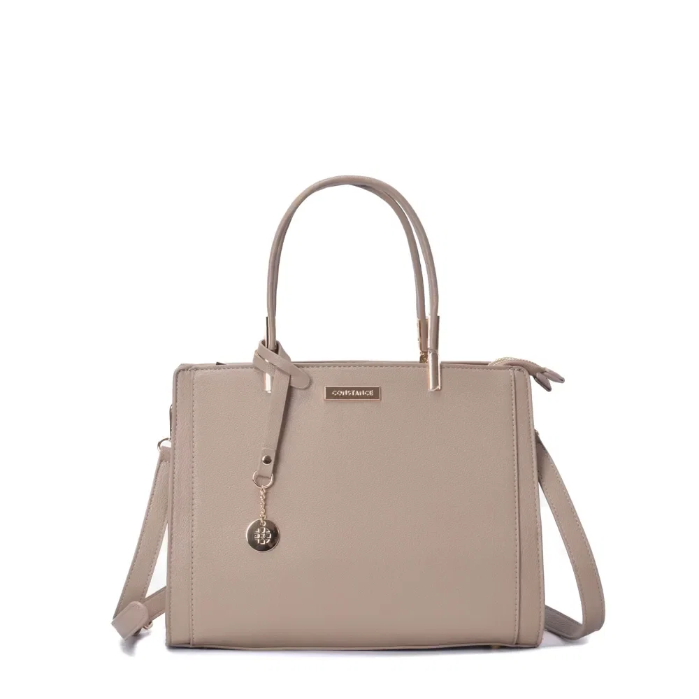 Bolsa Tote Cinza Estruturada Média — imagem 1