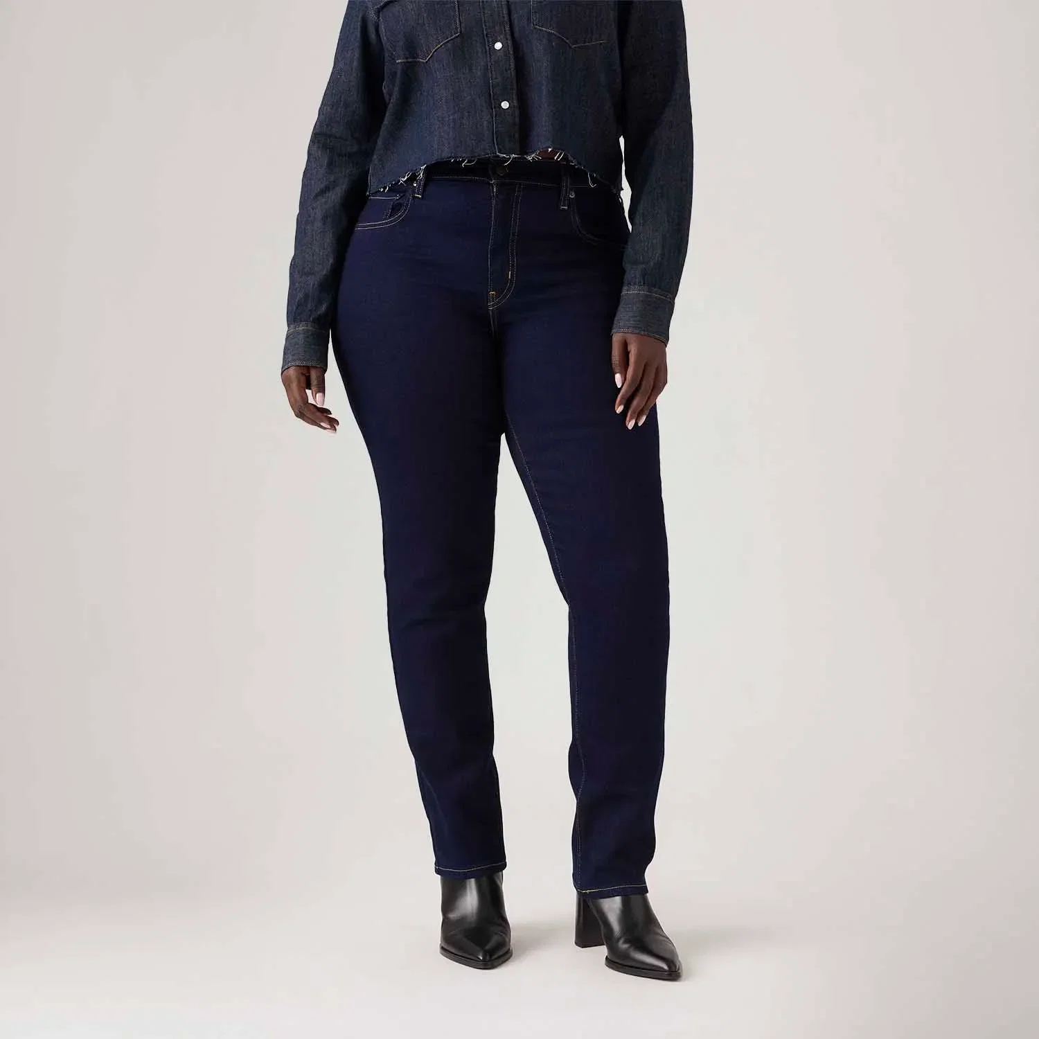 Calça Jeans Levi's® 724® High Rise Straight Lavagem Escura — imagem 1