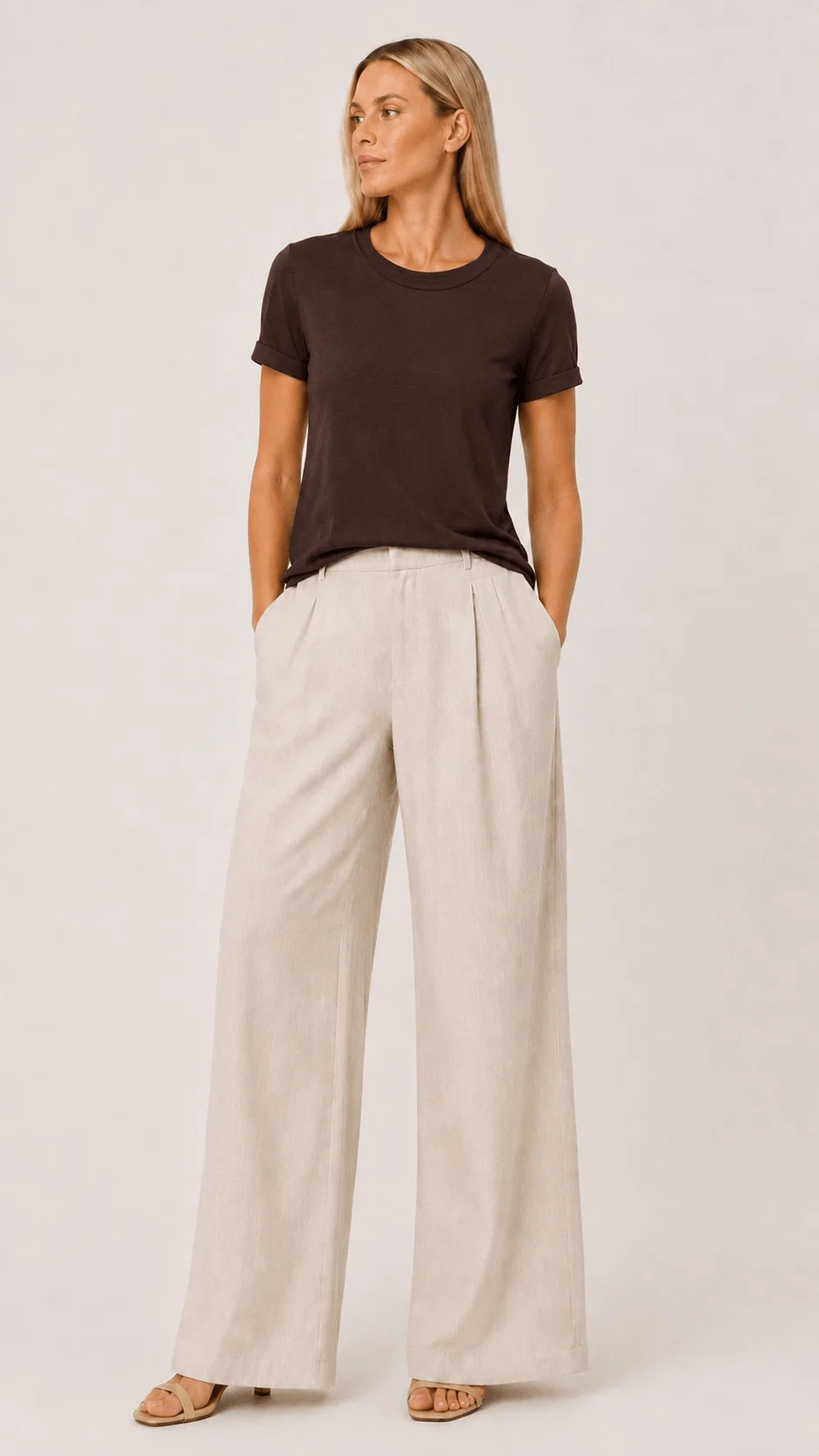 Blusa Decote Canoa - Marrom