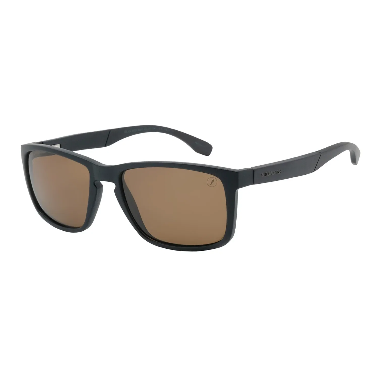 Óculos de Sol Masculino Chilli Beans Quadrado Polarizado Marrom — imagem 1