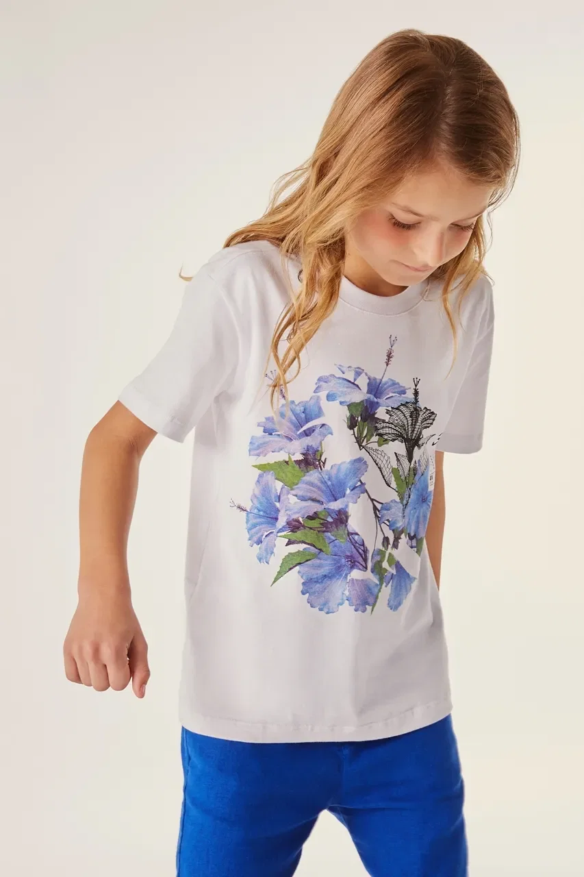 Camiseta Estampa RESERVA MINI Pica-pau Hibisco 3D