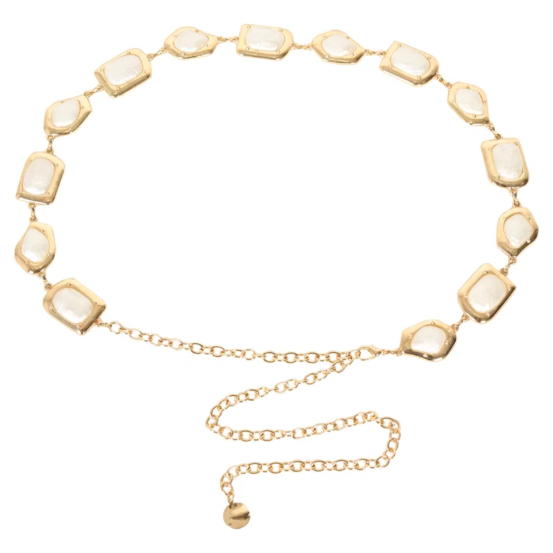 Cinto Feminino Metal Pedras Resinadas 2,5cm