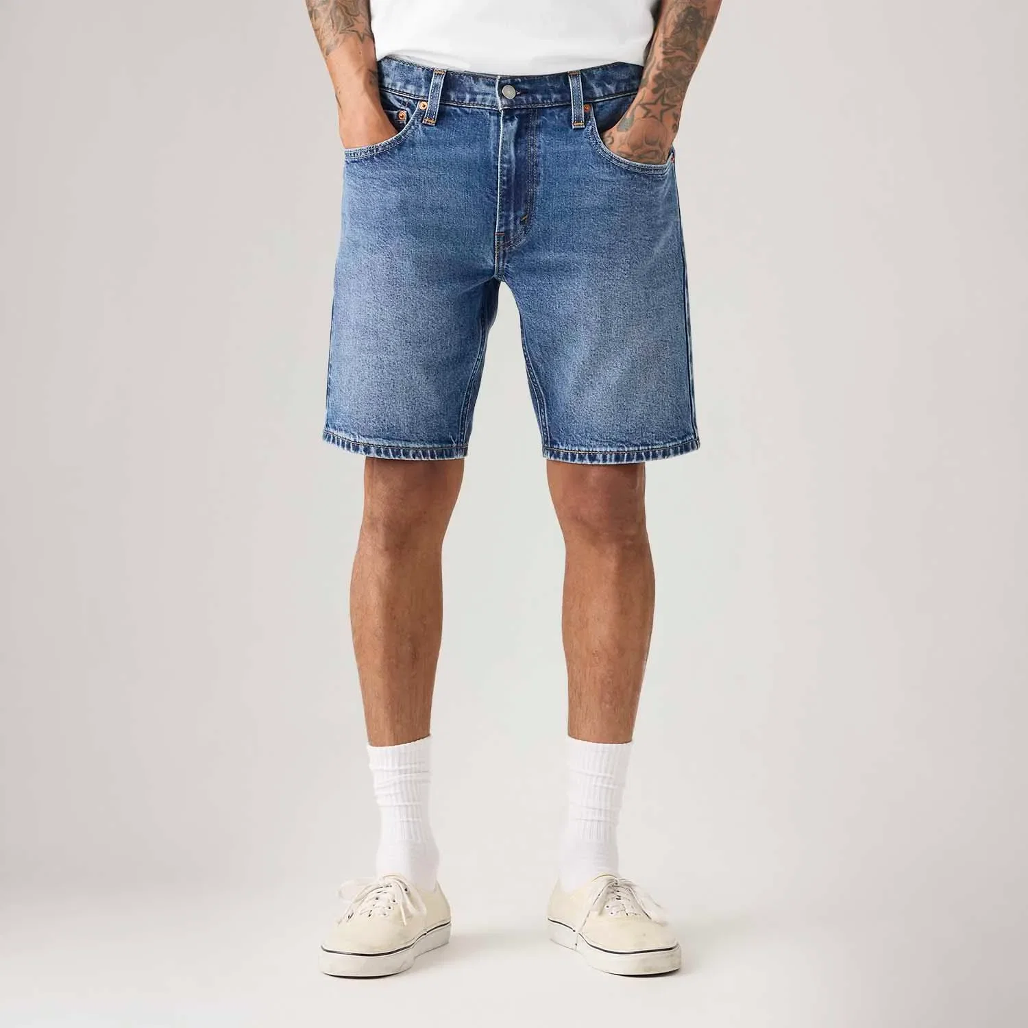 Bermuda Jeans Levi's® 412® Slim Lavagem Média