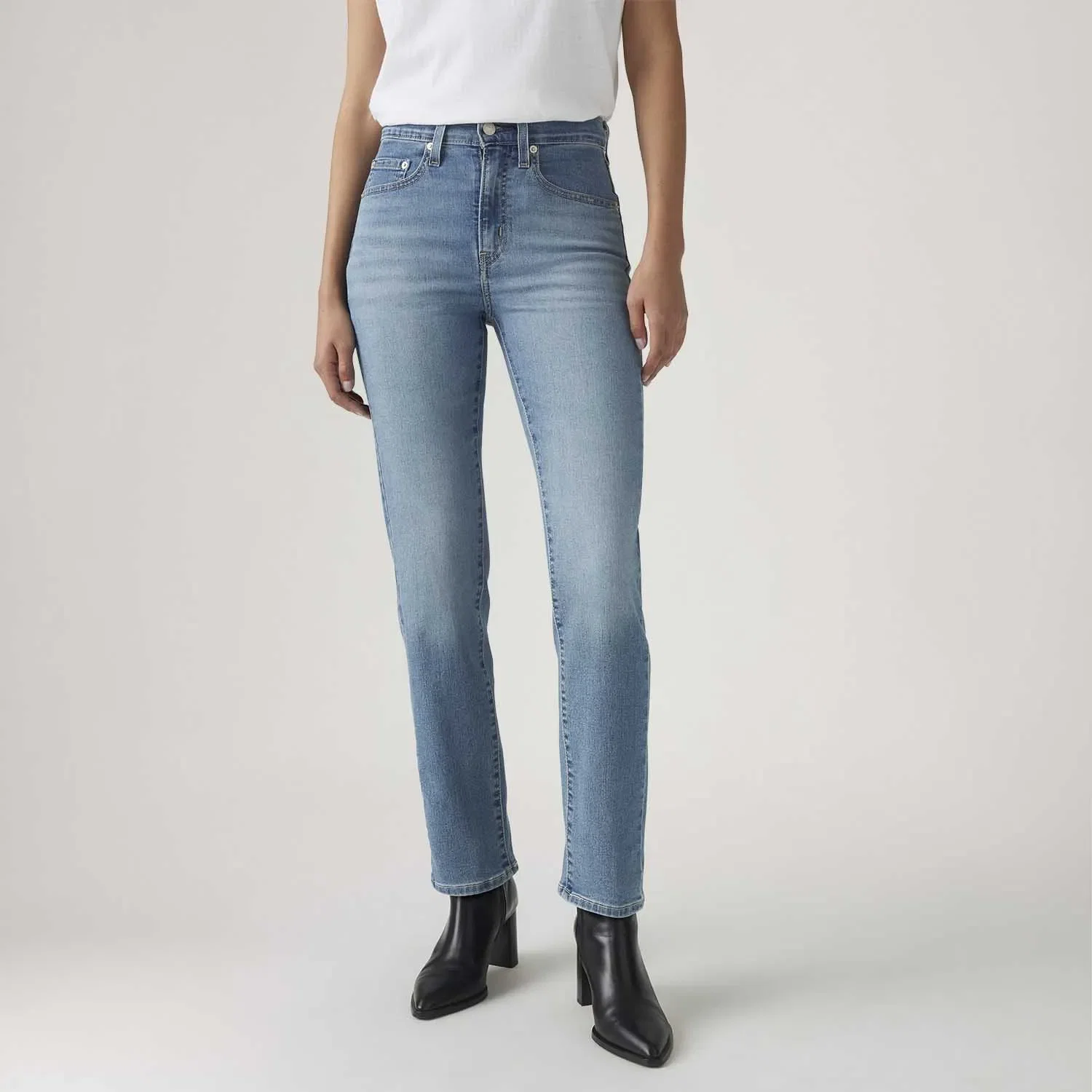 Calça Jeans Levi's® 724® High Rise Straight Lavagem Clara — imagem 1