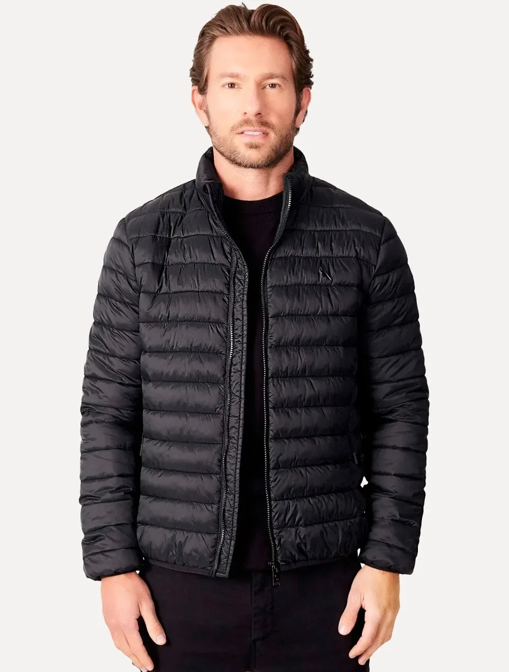 Jaqueta Reserva Masculina Puffer Downtown Woodpecker Preta