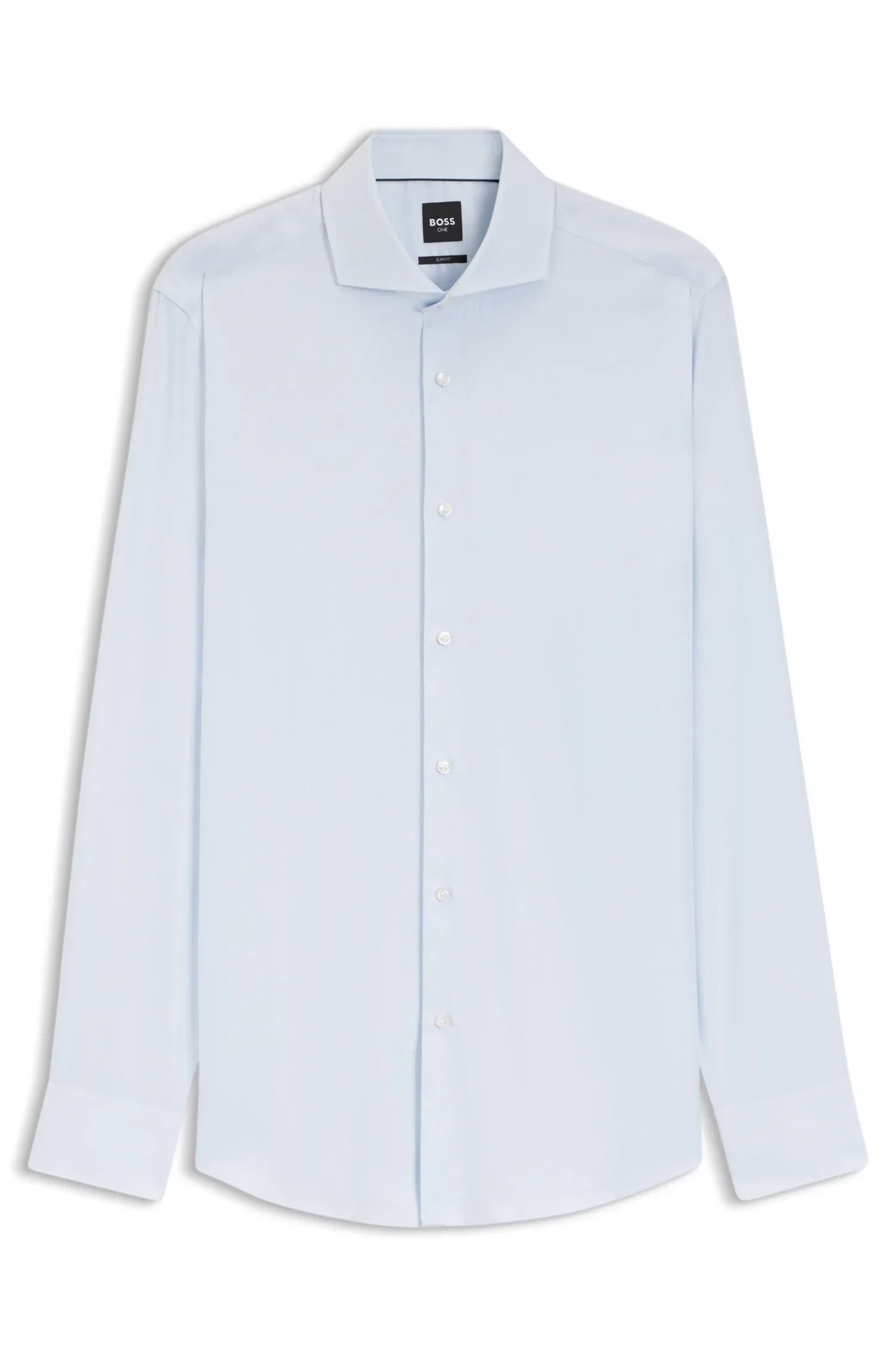 Camisa Slim Fit Numa Mistura De Algodão Estruturado — imagem 1