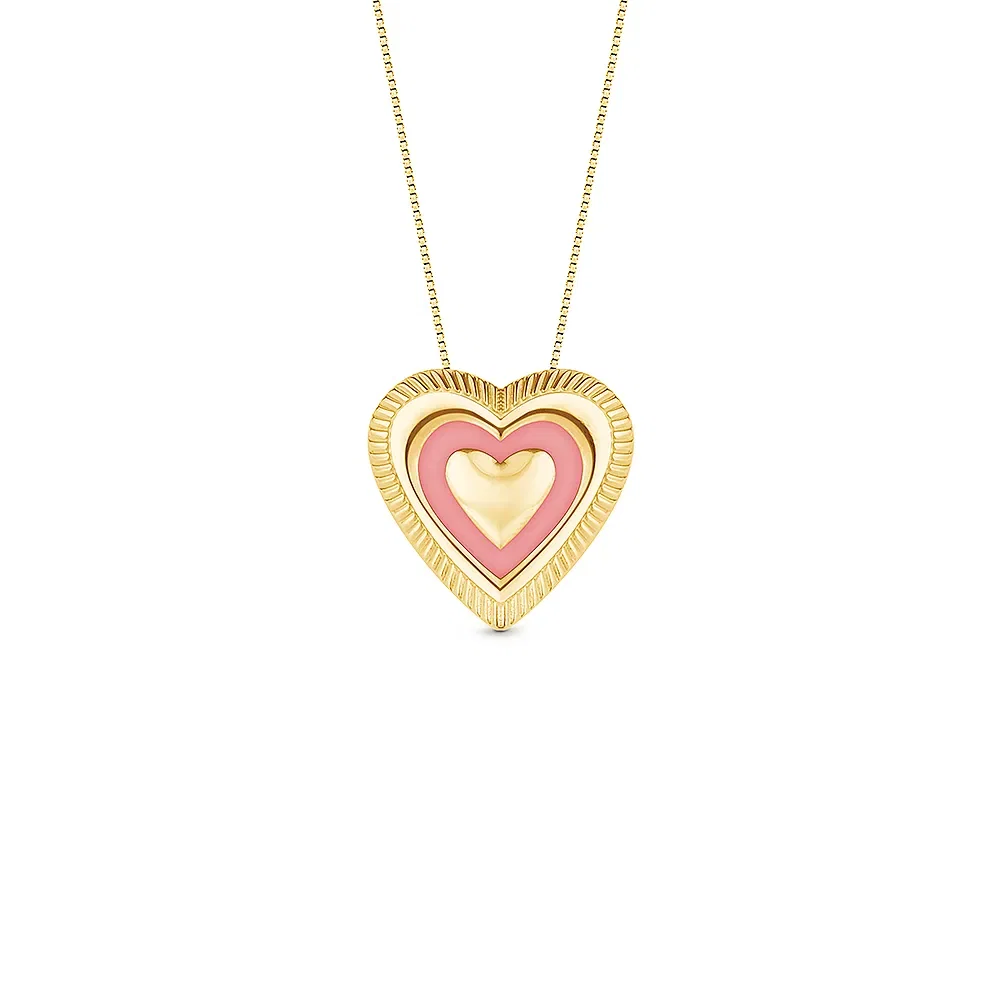 Pingente Love em Ouro Amarelo 18k com Esmalte, 15.3mm — imagem 1