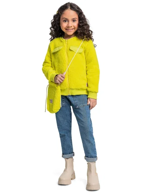 Bolsa com Pelinhos Verde para Menina Coleção Quimby