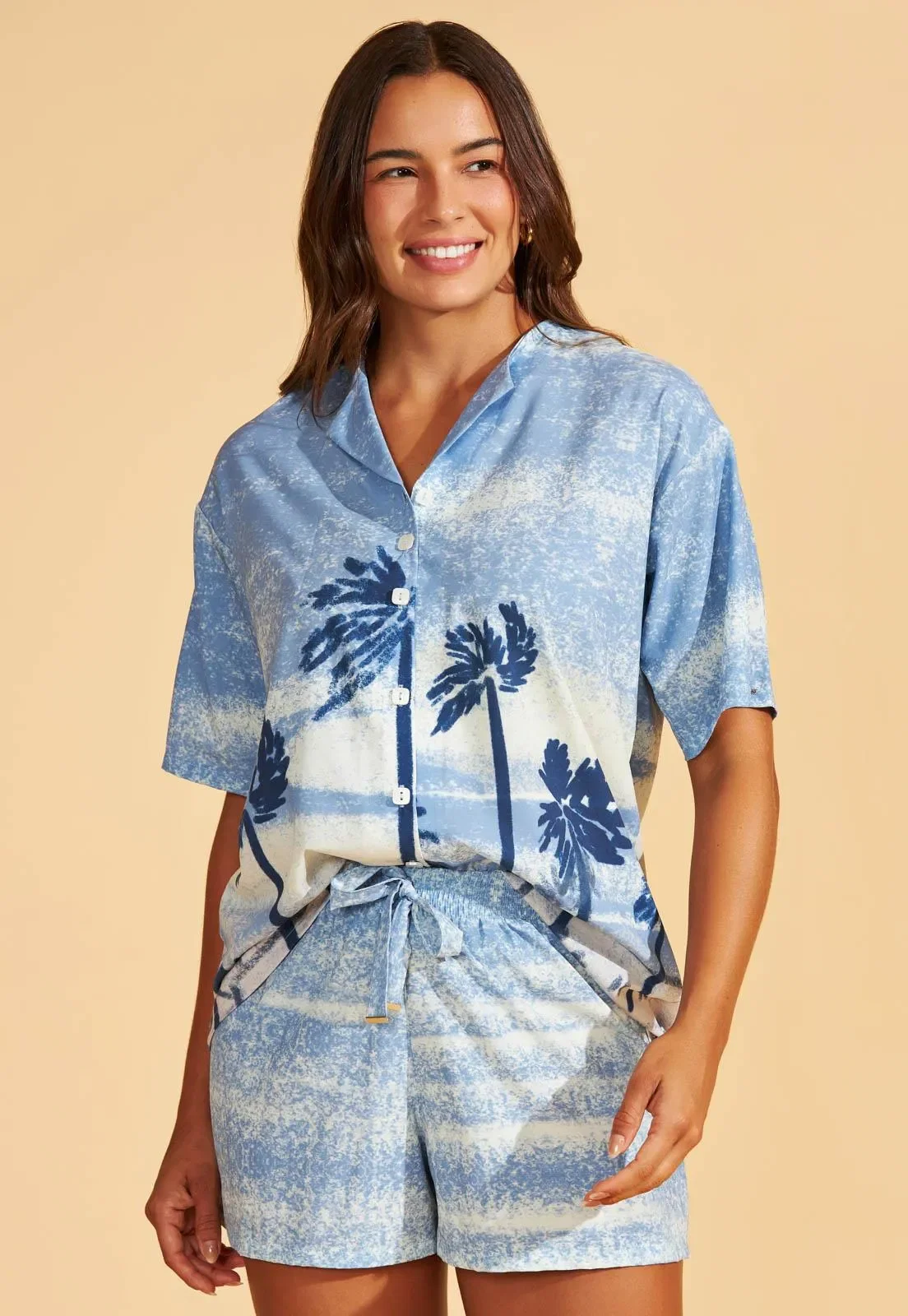 Pijama Curto Aberto De Silky Skin Recco