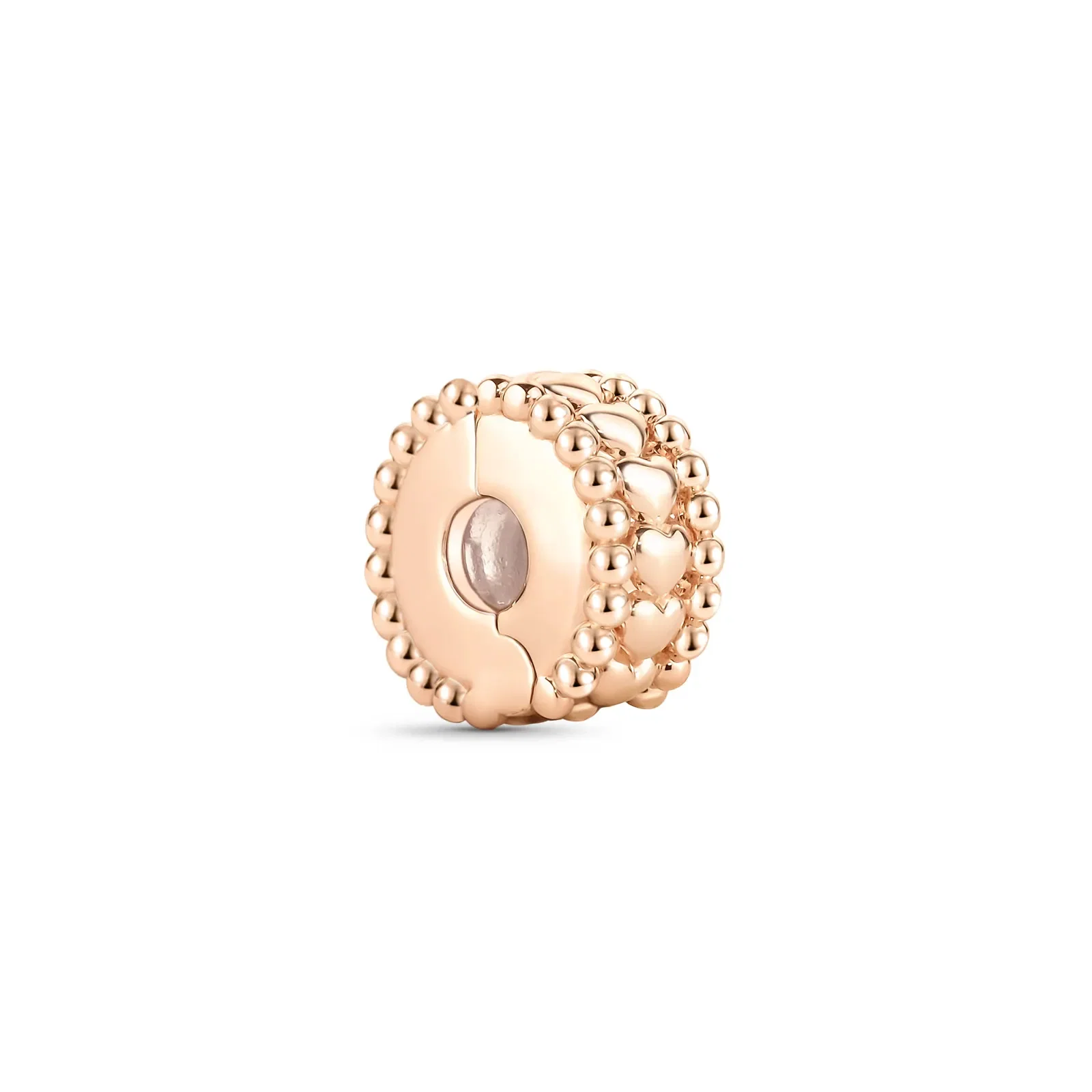 Stopper Life Corações em Liga Rosé com Banho de Ouro Rosé 18k