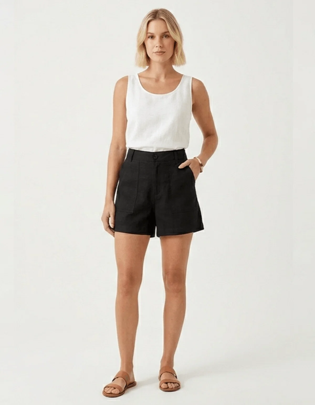 Short Reto Alfaiataria - Preto — imagem 1