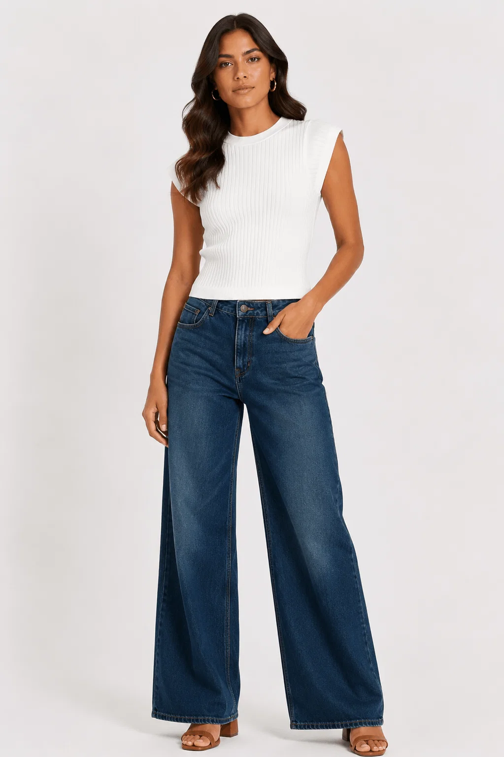 Blusa Manga Japonesa Canelada - Branco