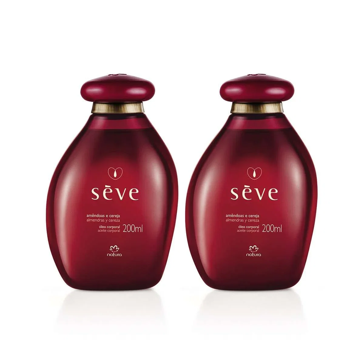Kit Óleo Desodorante Corporal Sève Amêndoas e Cereja 2 un de 200 ml