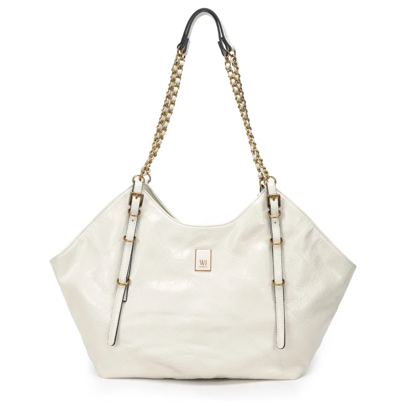 Shopping Bag Media Com Detalhe Costuras E Metal Resinado