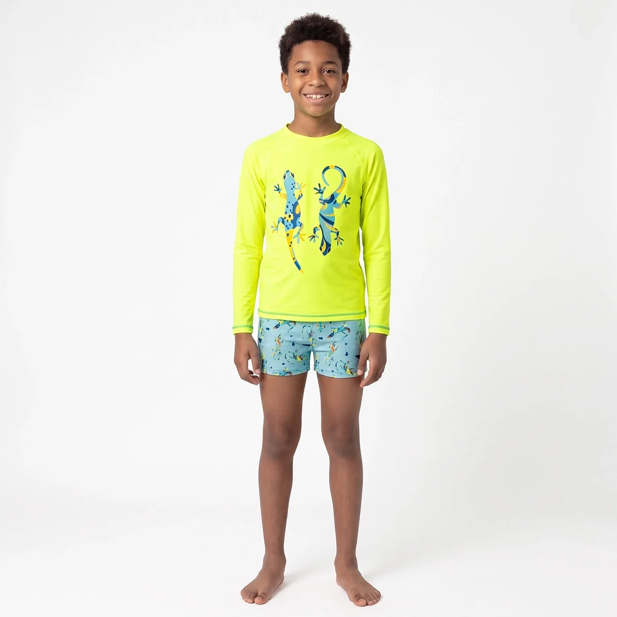 Conjunto Praia Kids Iguana Lycra Proteção Uv 50+ Tip Top