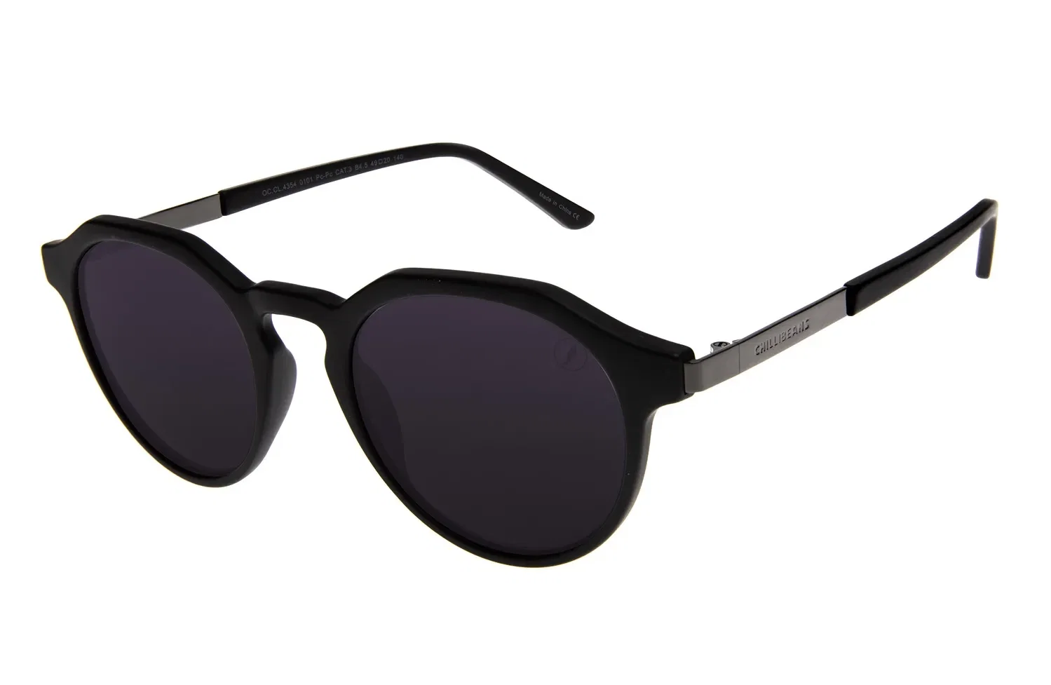 Óculos de Sol Masculino Chilli Beans BF Redondo Preto — imagem 1