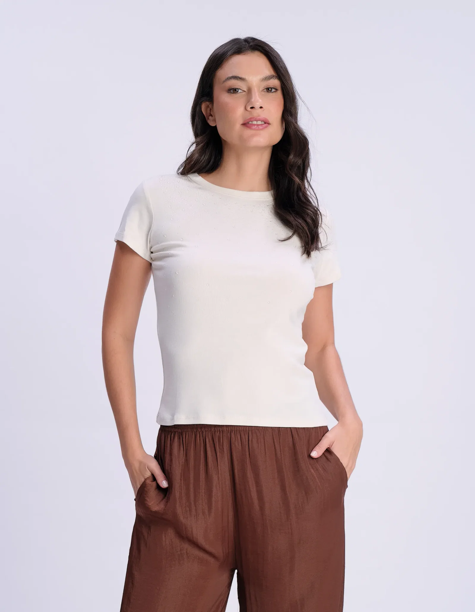 Blusa Decote Canoa - Off White