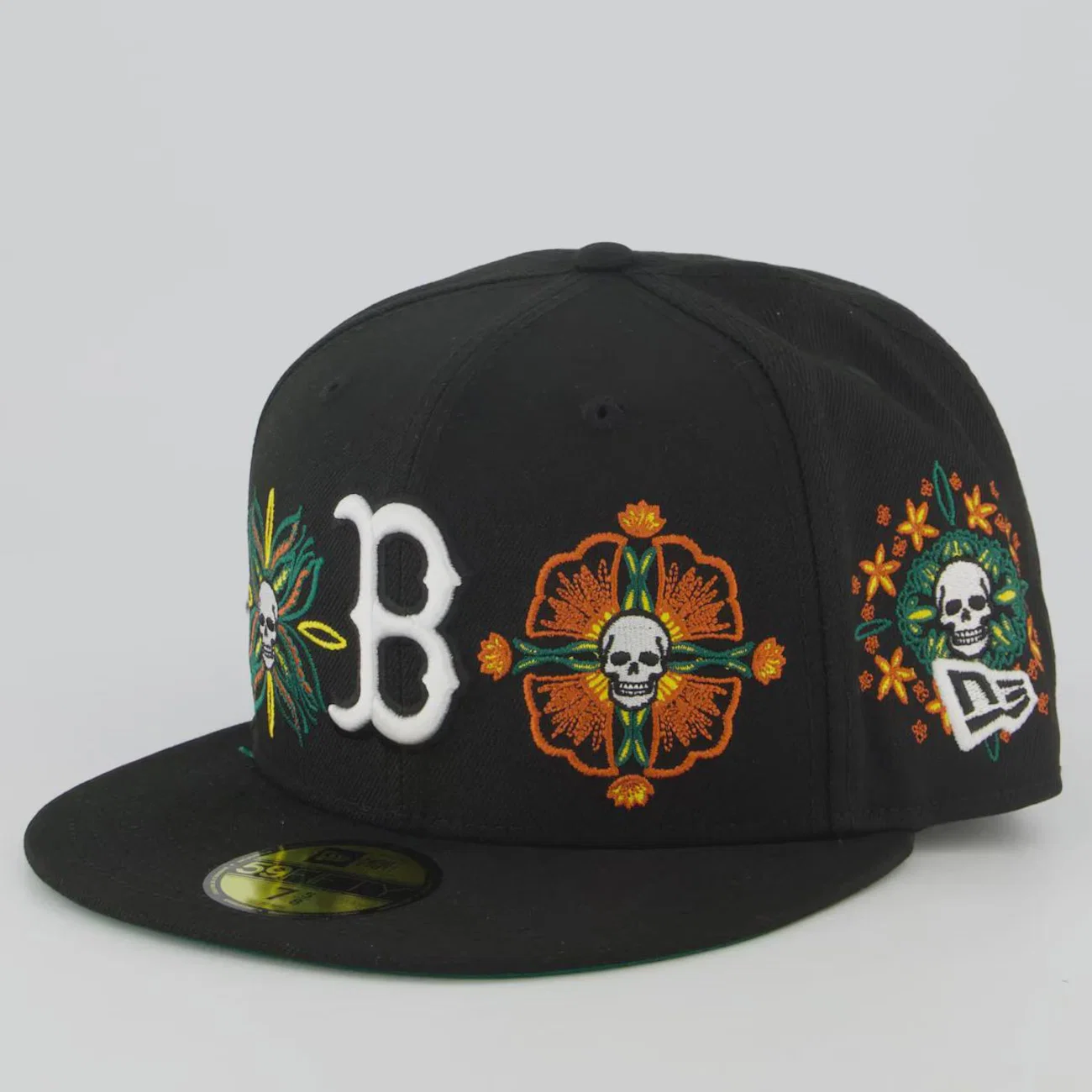 Boné New Era Boston Red Sox MLB 5950 Skull And Flowers