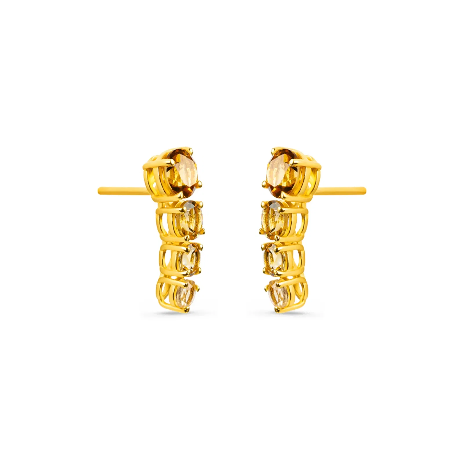 Brinco Ear Cuff Aura em Ouro Amarelo 18k com Citrinos — imagem 1