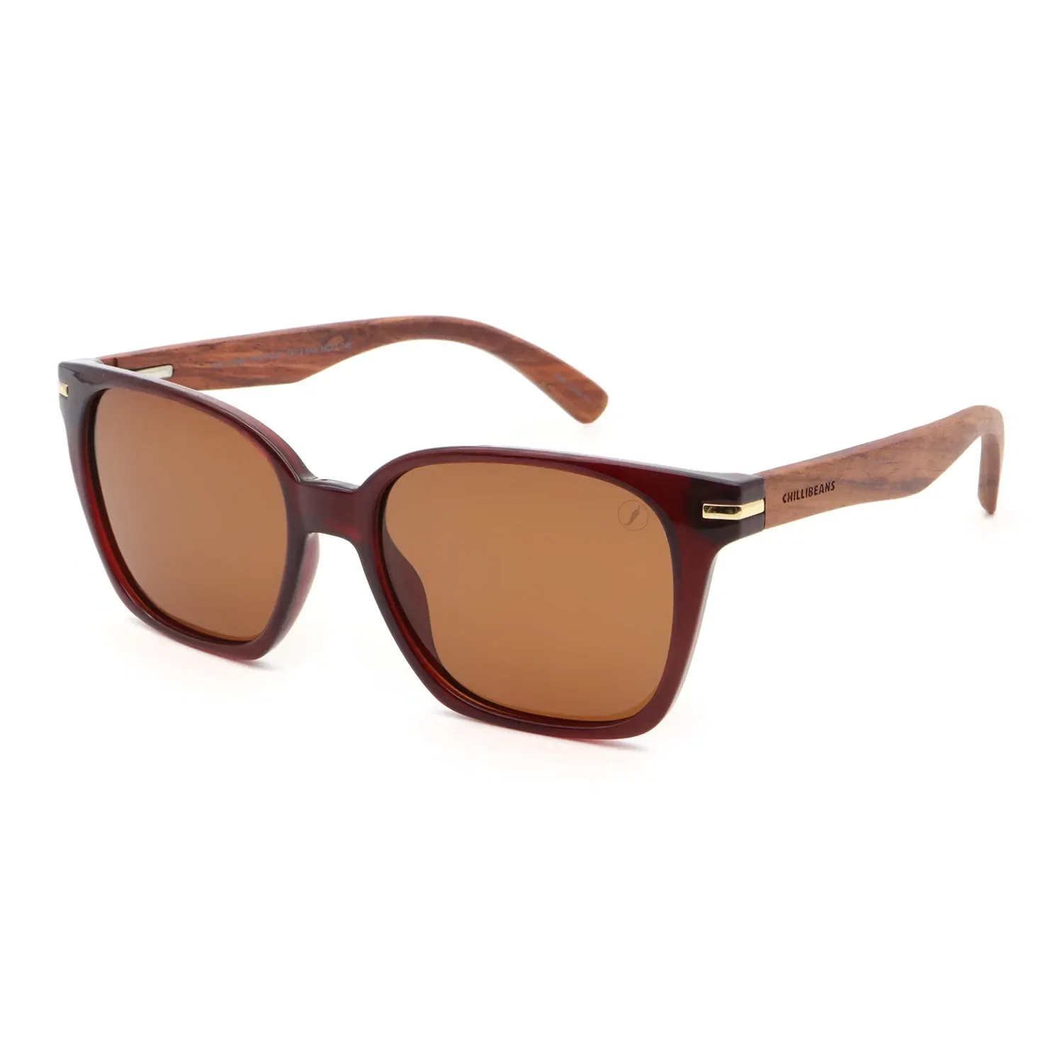 Óculos de Sol Masculino Chilli Beans Quadrado Polarizado Vermelho — imagem 1