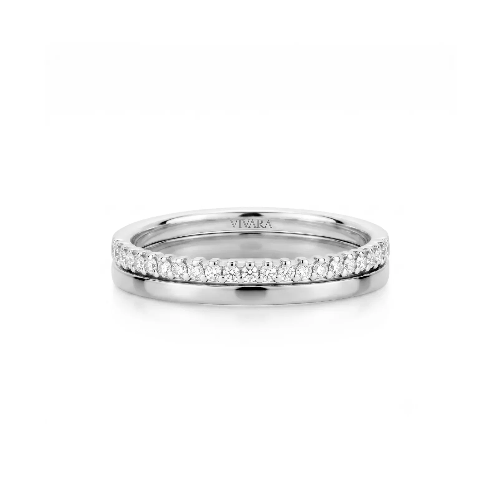 Aliança Essence em Ouro Branco 18k com Diamantes 0,16ct, 3mm