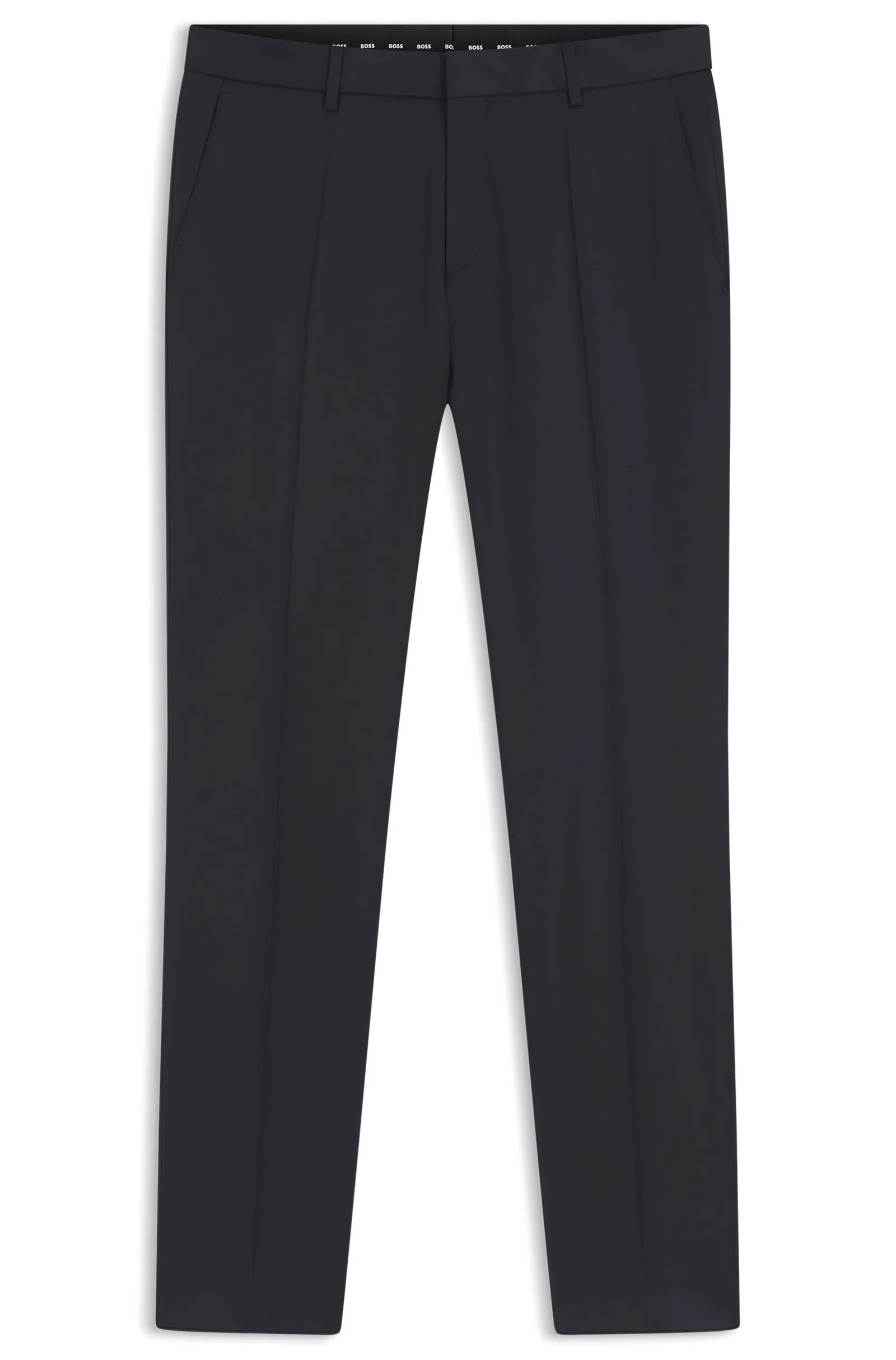 Calça Formal Em Sarja De Lã Virgem