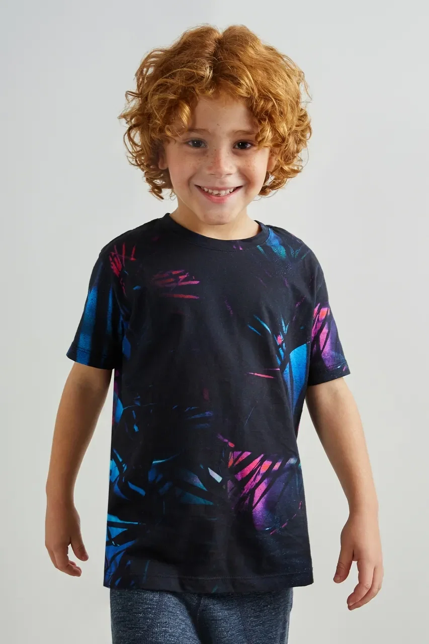 Camiseta Estampada Pf Mini Floresta