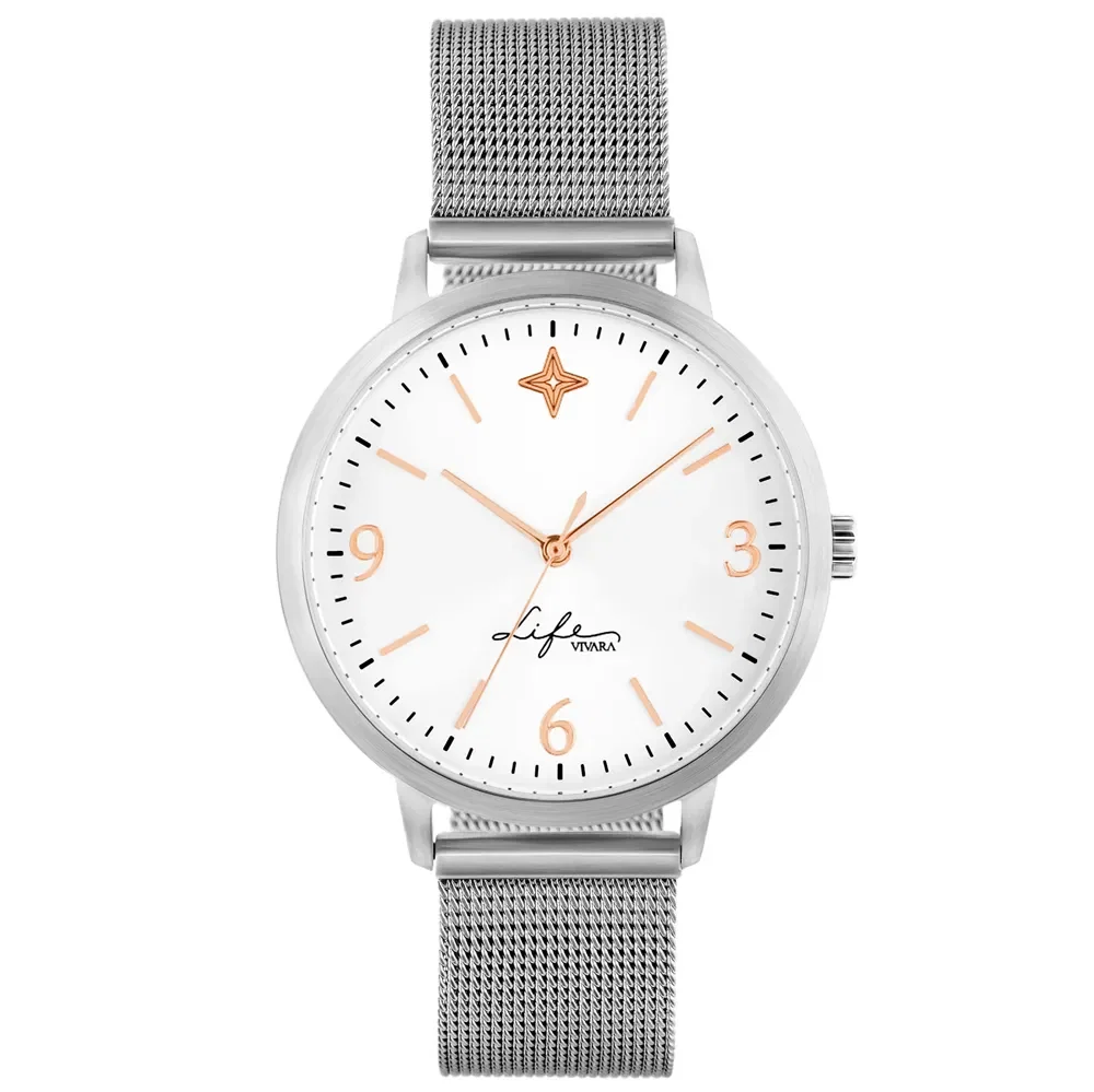 Relógio Life Realizações Feminino Aço Prateado — imagem 1