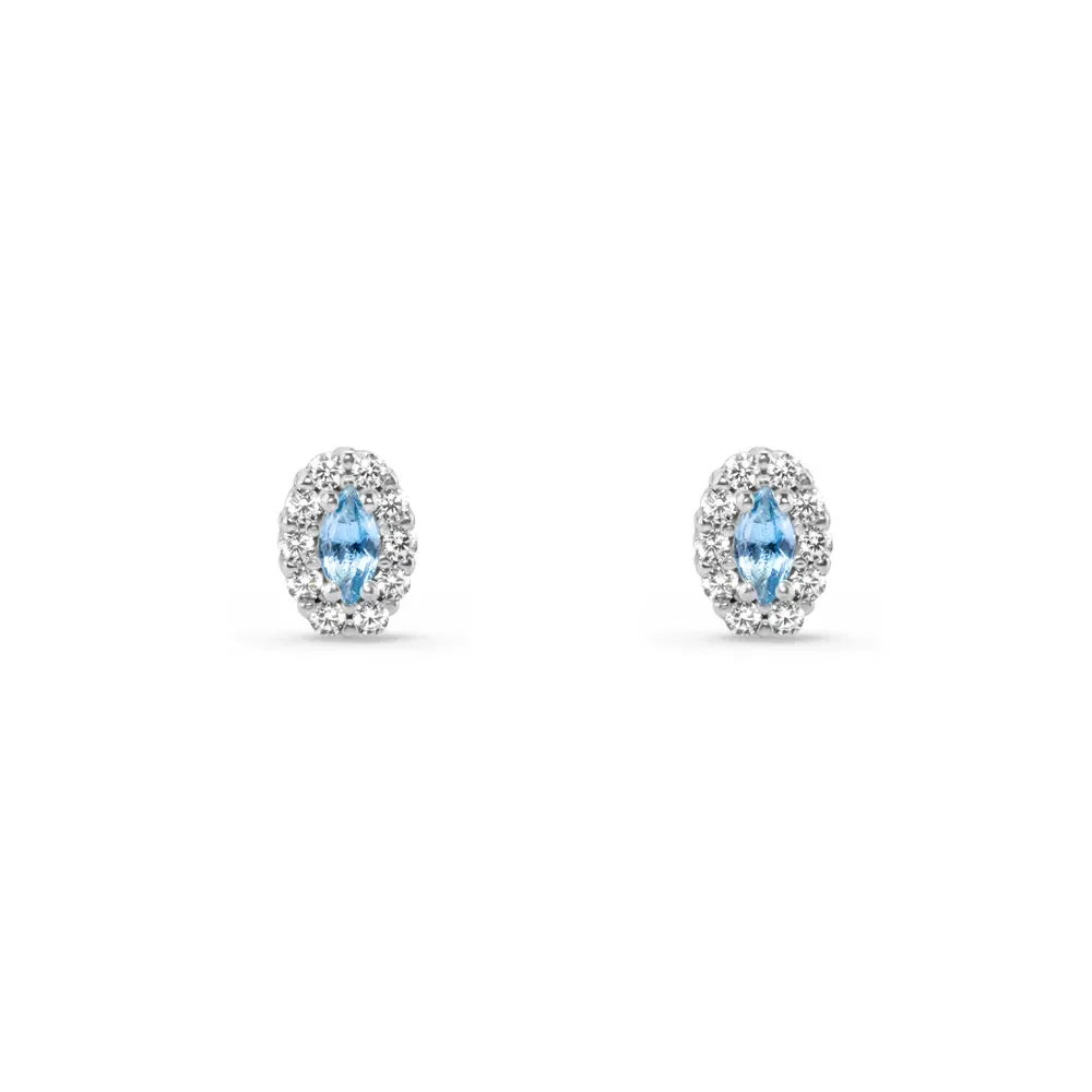 Brinco Life Blend em Prata 925 com Pedra Azul e Incolores — imagem 1